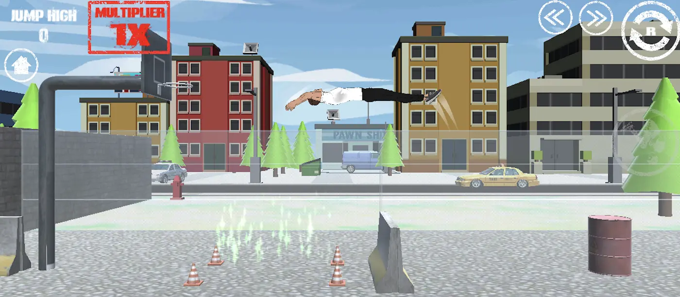 Experience realistic ragdoll physics in Wacky Flip Wacky Flip Ragdoll Physics - Dynamic stunt movement with realistic physics